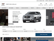 Tablet Screenshot of crestviewcadillac.com